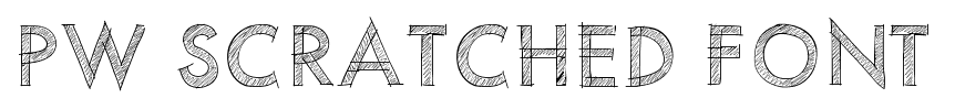 PW Scratched font font